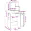 makeupbord med spejl 86,5x35x136 cm gammelt træ-look