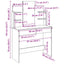 makeupbord med spejl 96x39x142 cm gammelt træ-look
