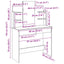 makeupbord med spejl 96x39x142 cm kunsteg