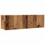 væghængte tv-borde 2 stk. 80x30x30 cm gammelt træ-look