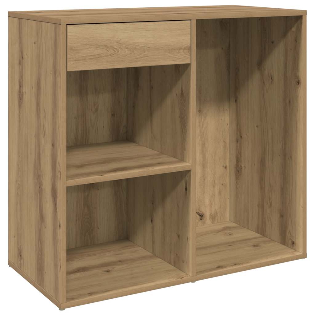 badeværelsesskab 80x40x75 cm konstrueret træ kunsteg