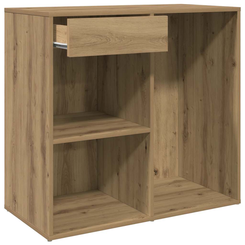 badeværelsesskab 80x40x75 cm konstrueret træ kunsteg