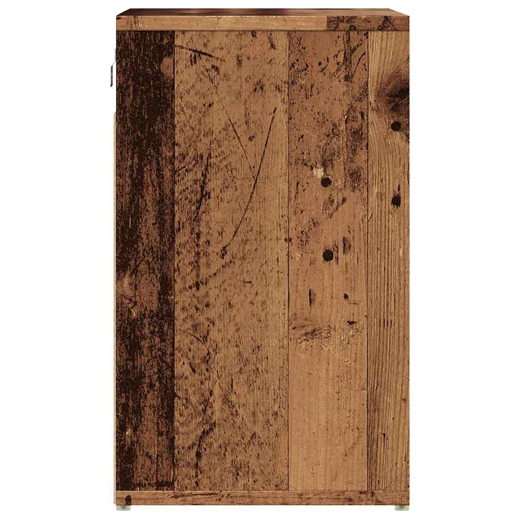 skoskabe 2 stk. 52x30x50 cm antikt træ