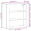 vægskab 80x33x80 cm konstrueret træ gammelt træ-look