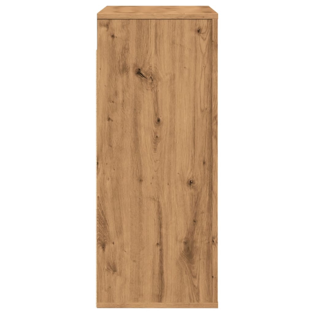 vægskab 80x33x80 cm konstrueret træ egetræsfarve