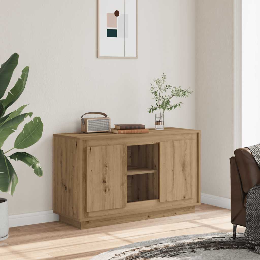 skænk 102x35x60 cm konstrueret træ kunsteg