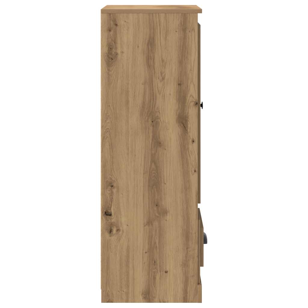 skænk 36x35,5x103,5 cm konstrueret træ egetræsfarve
