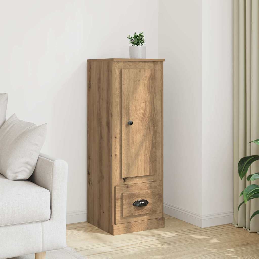 skænk 36x35,5x103,5 cm konstrueret træ egetræsfarve