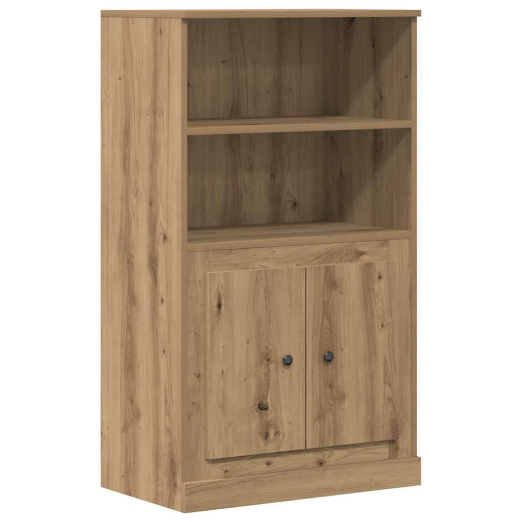 skænk 60x35,5x103,5 cm konstrueret træ egetræsfarve