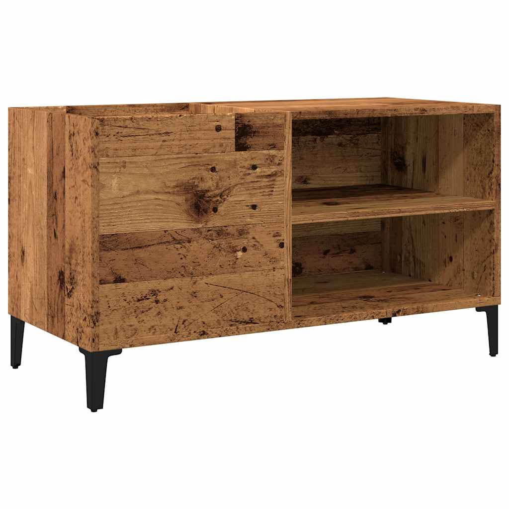 vinylskab 84,5x38x48 cm konstrueret træ antikt trælook