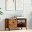 vinylskab 84,5x38x48 cm konstrueret træ antikt trælook