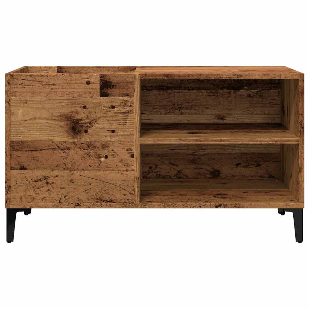 vinylskab 84,5x38x48 cm konstrueret træ antikt trælook
