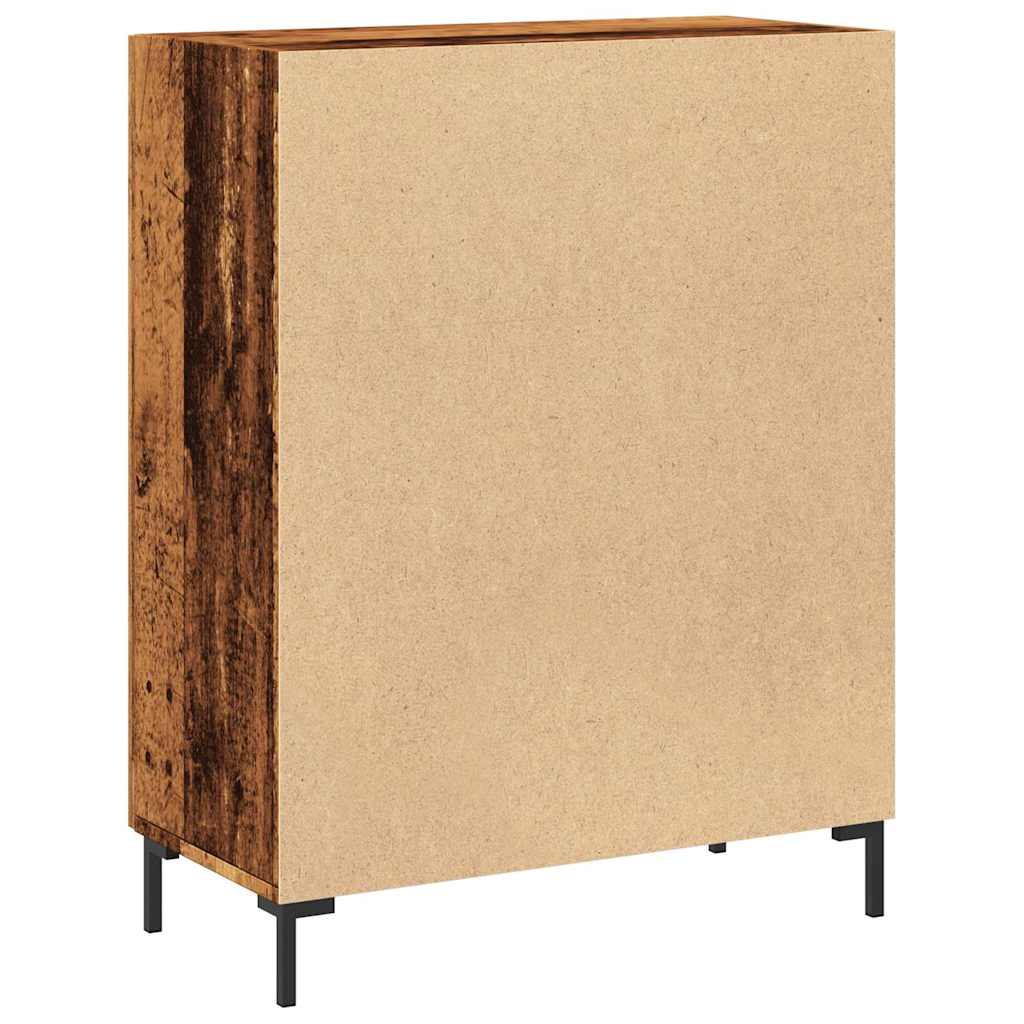 skænk 69,5x34x90 cm konstrueret træ antikt trælook