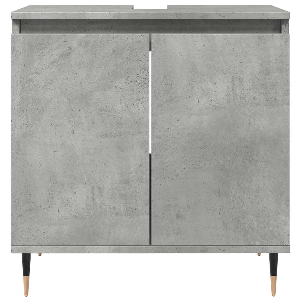 badeværelsesskab 58x33x60 cm konstrueret træ betongrå