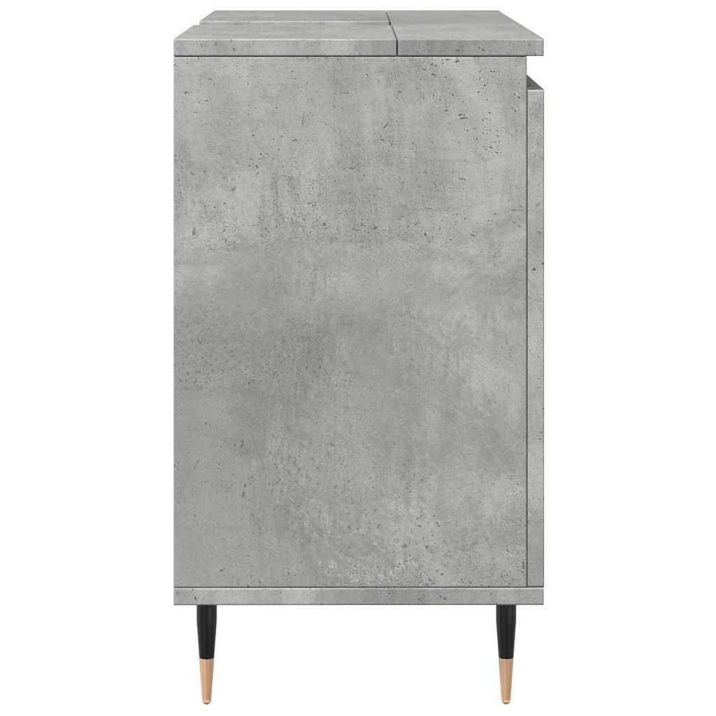 badeværelsesskab 58x33x60 cm konstrueret træ betongrå
