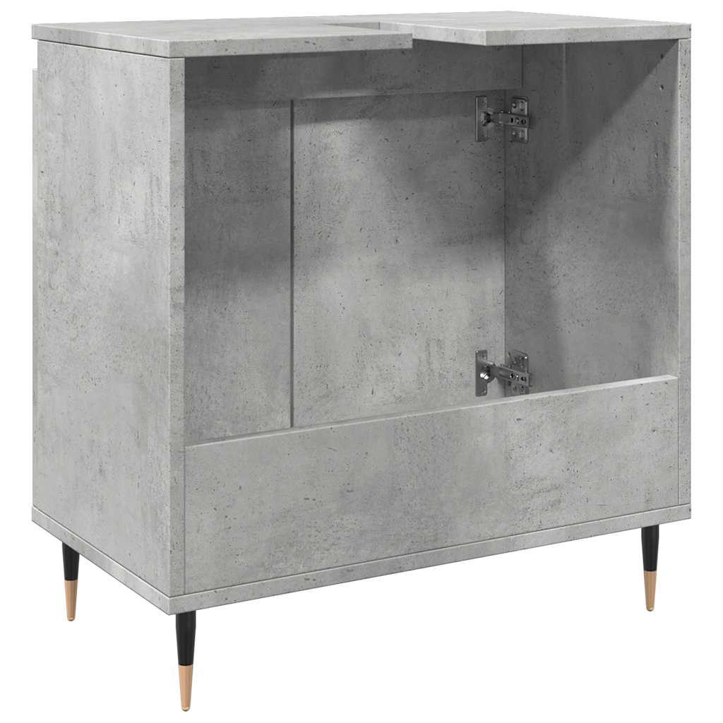 badeværelsesskab 58x33x60 cm konstrueret træ betongrå