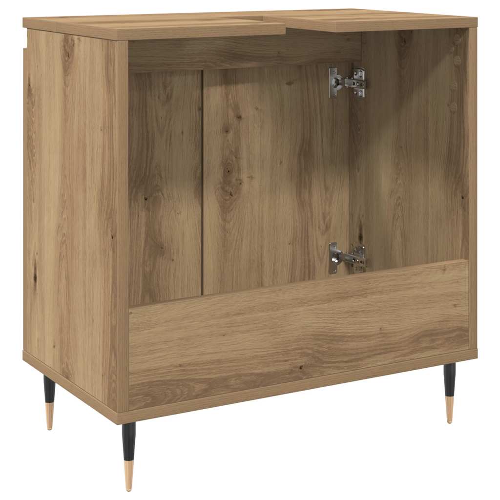 badeværelsesskab 58x33x60 cm konstrueret træ kunsteg