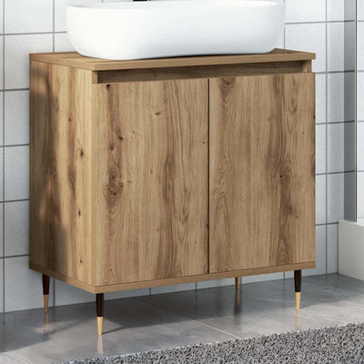 badeværelsesskab 58x33x60 cm konstrueret træ kunsteg