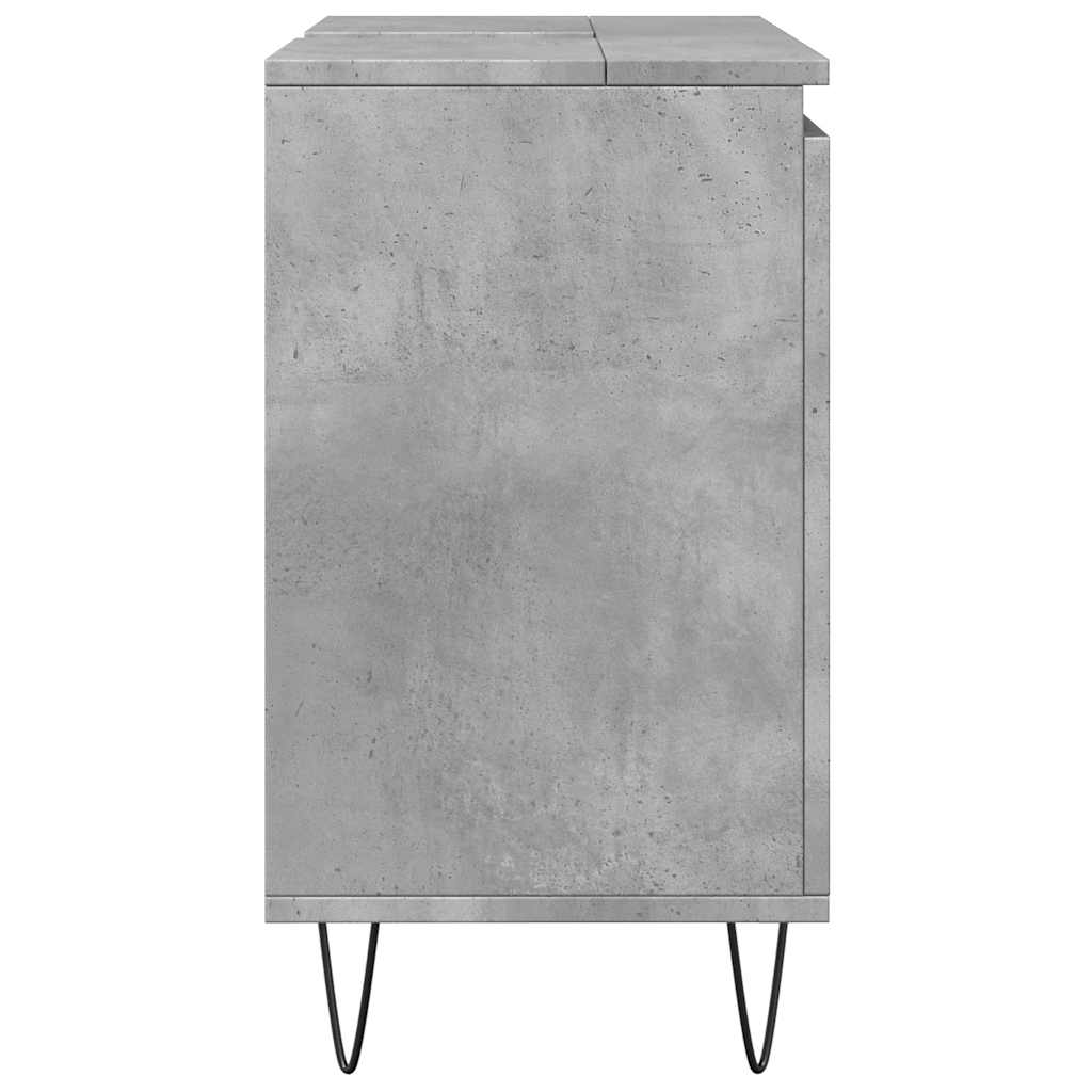 badeværelsesskab 58x33x60 cm konstrueret træ betongrå