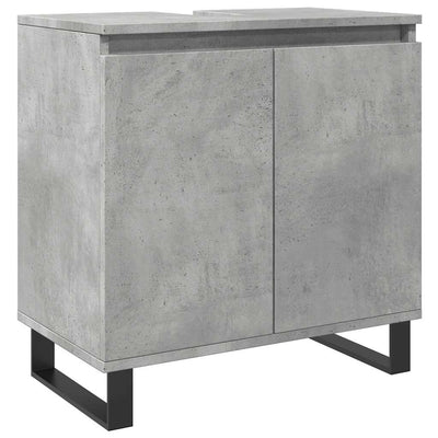 badeværelsesskab 58x33x60 cm konstrueret træ betongrå