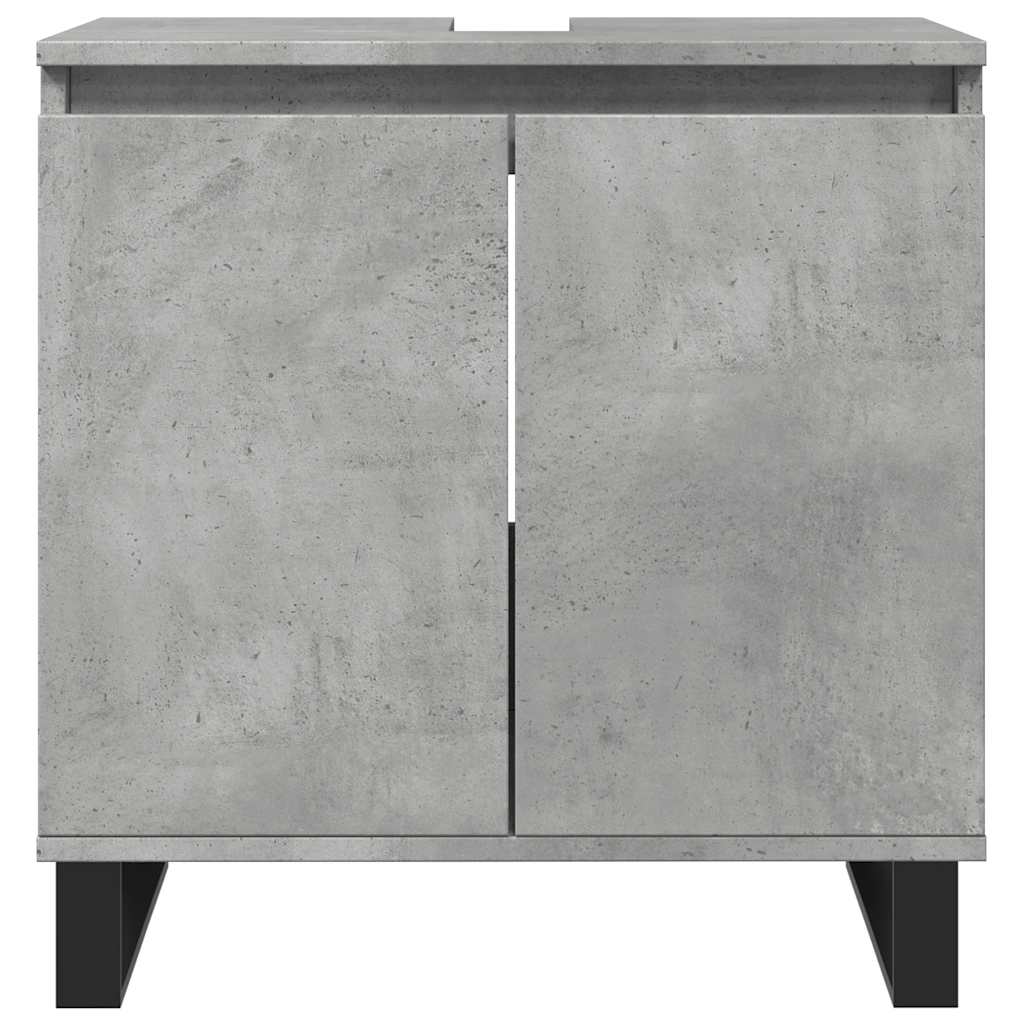 badeværelsesskab 58x33x60 cm konstrueret træ betongrå