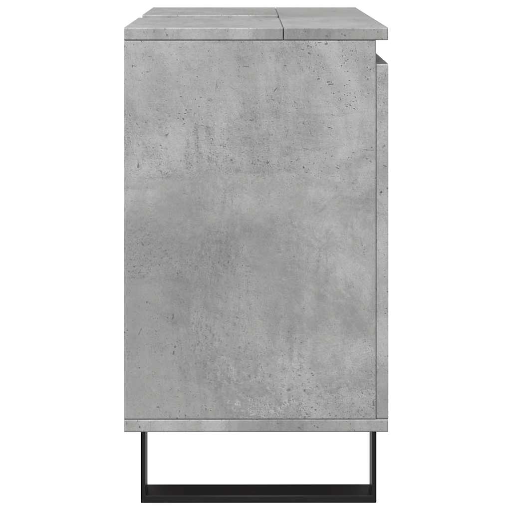 badeværelsesskab 58x33x60 cm konstrueret træ betongrå