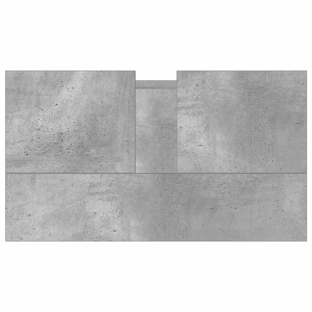 badeværelsesskab 58x33x60 cm konstrueret træ betongrå