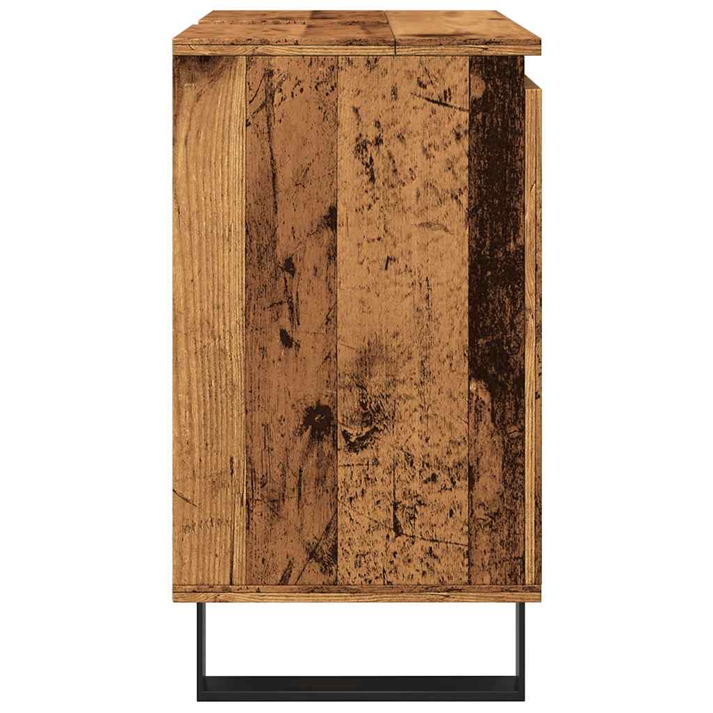 badeværelsesskab 58x33x60 cm konstrueret træ antikt træ