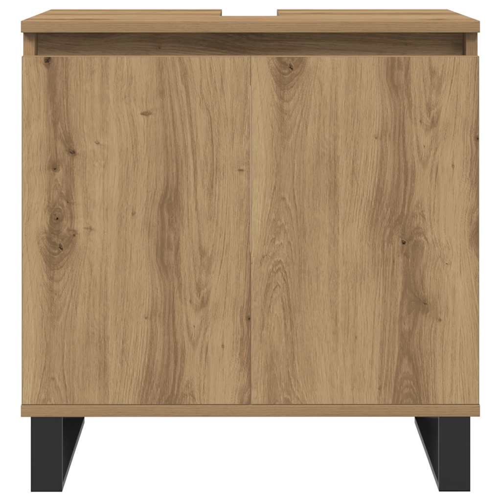 badeværelsesskab 58x33x60 cm konstrueret træ kunsteg