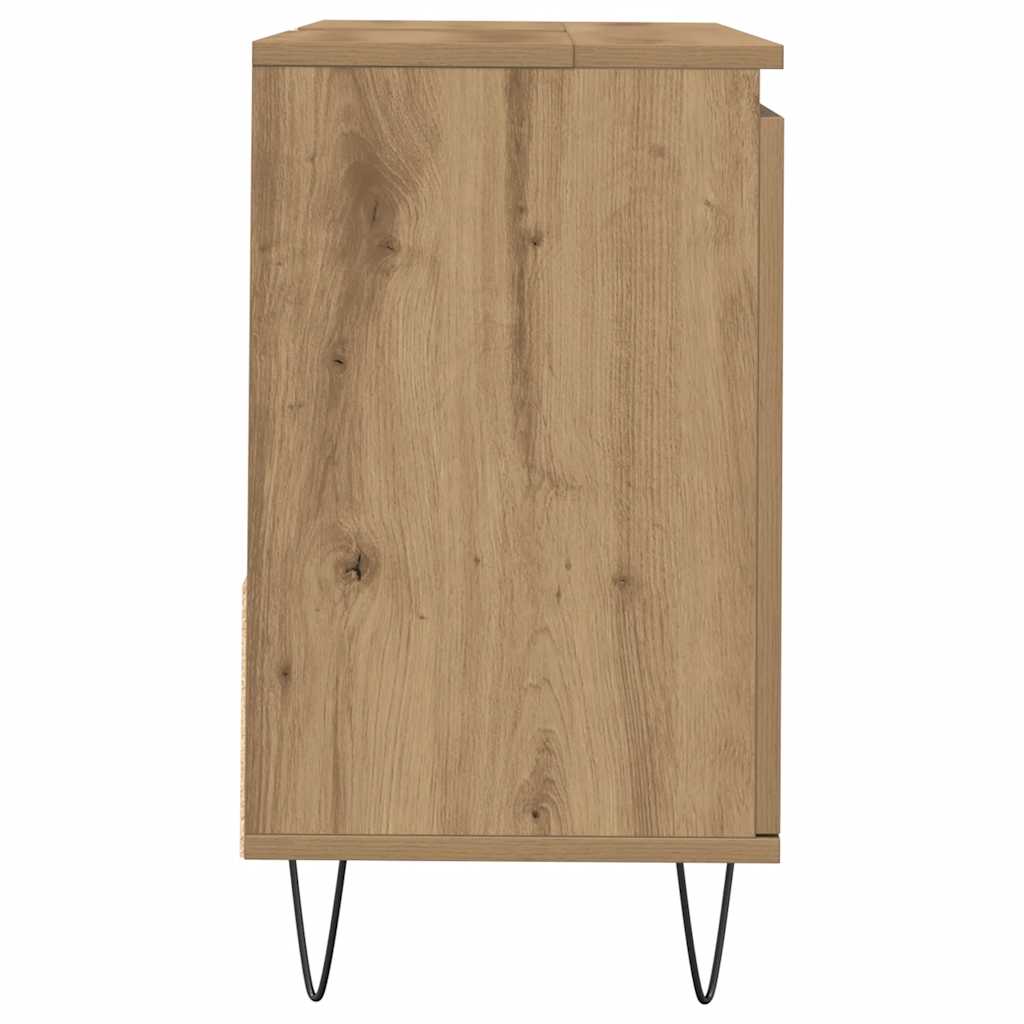 underskab til badeværelse 65x33x60 cm konstrueret træ kunsteg