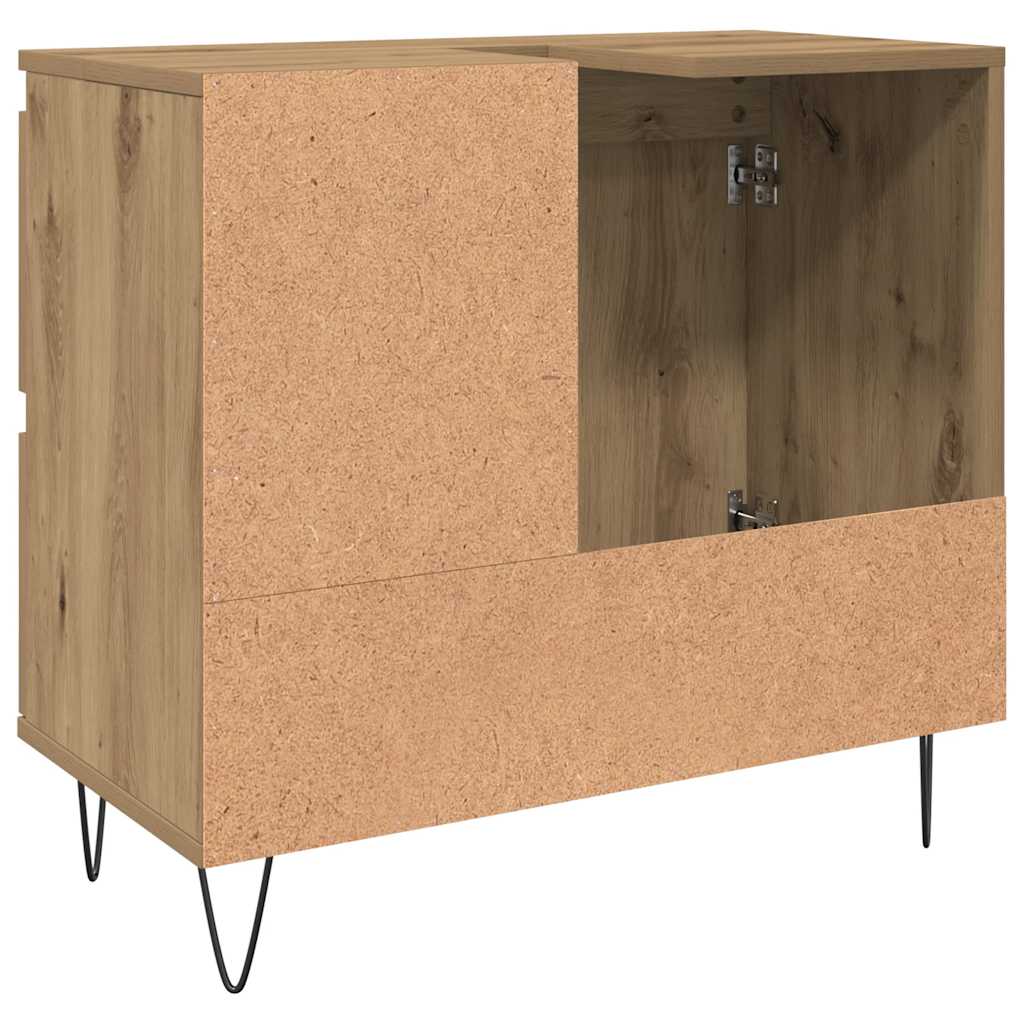 underskab til badeværelse 65x33x60 cm konstrueret træ kunsteg