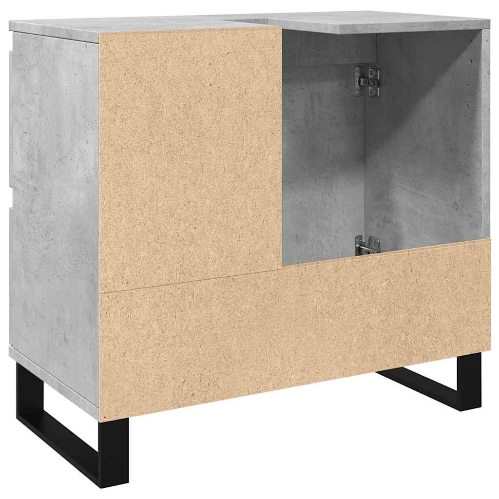 underskab til badeværelse 65x33x60 cm konstrueret træ betongrå