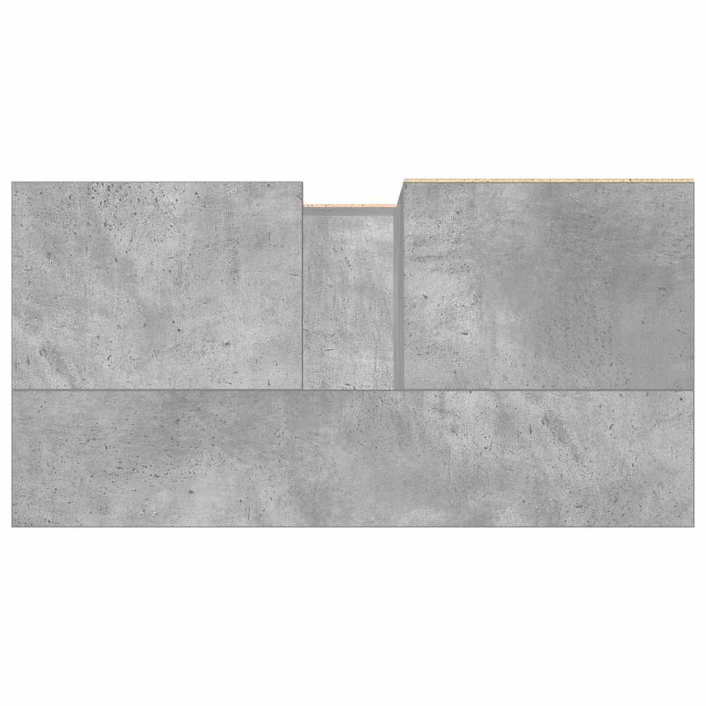 underskab til badeværelse 65x33x60 cm konstrueret træ betongrå