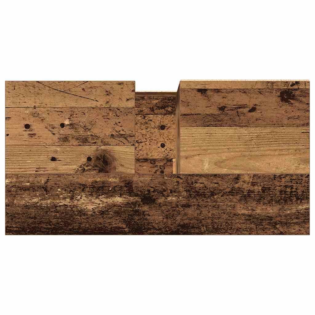 underskab til badeværelse 65x33x60cm konstrueret træ antikt træ