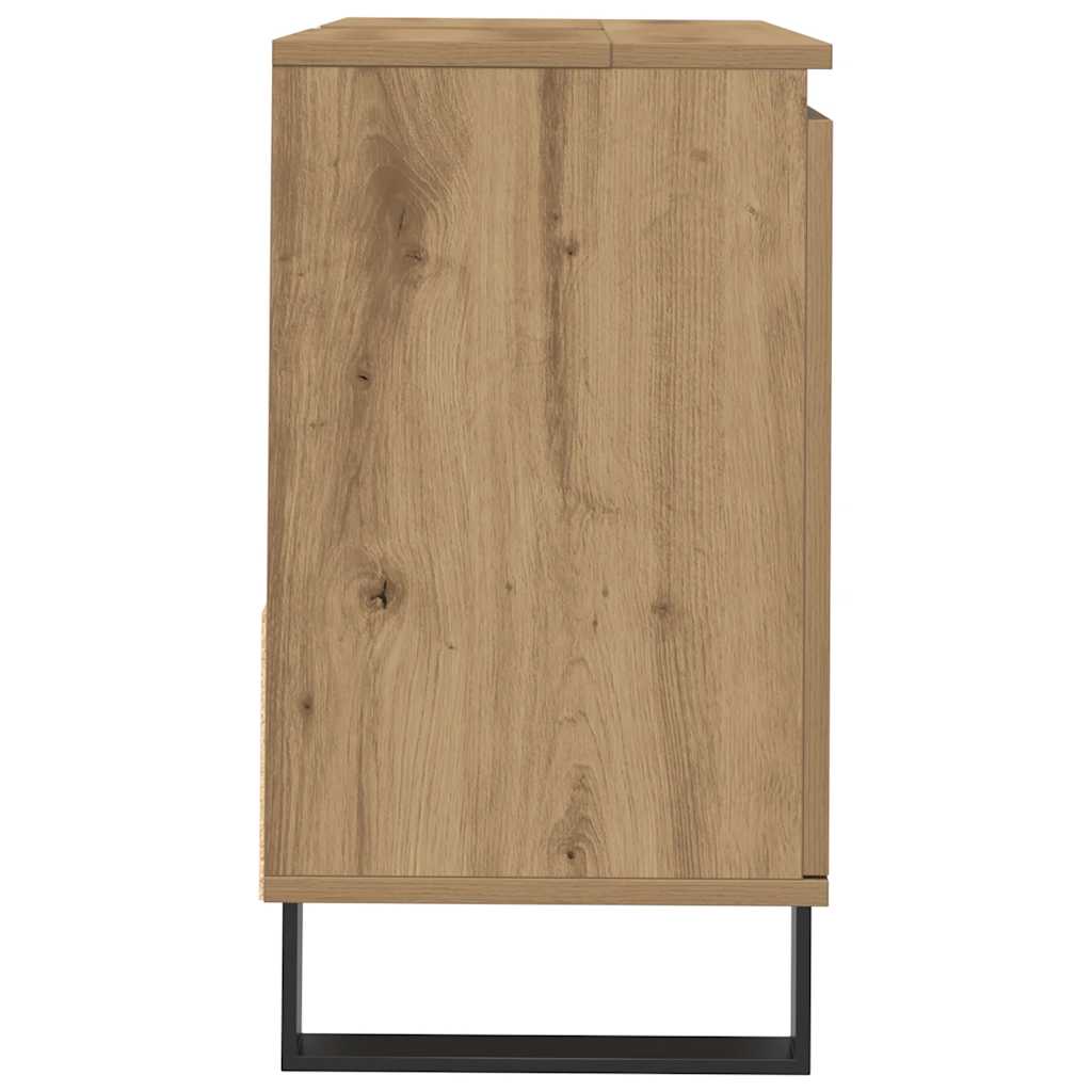 underskab til badeværelse 65x33x60 cm konstrueret træ kunsteg