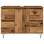 badeværelsesskab 80x33x60 cm konstrueret træ gammelt træ-look