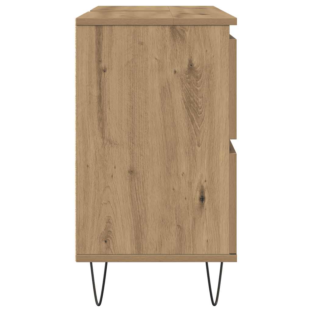badeværelsesskab 80x33x60 cm konstrueret træ kunsteg