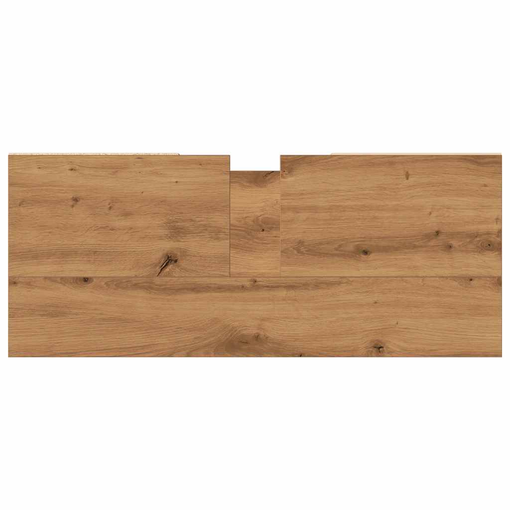 badeværelsesskab 80x33x60 cm konstrueret træ kunsteg