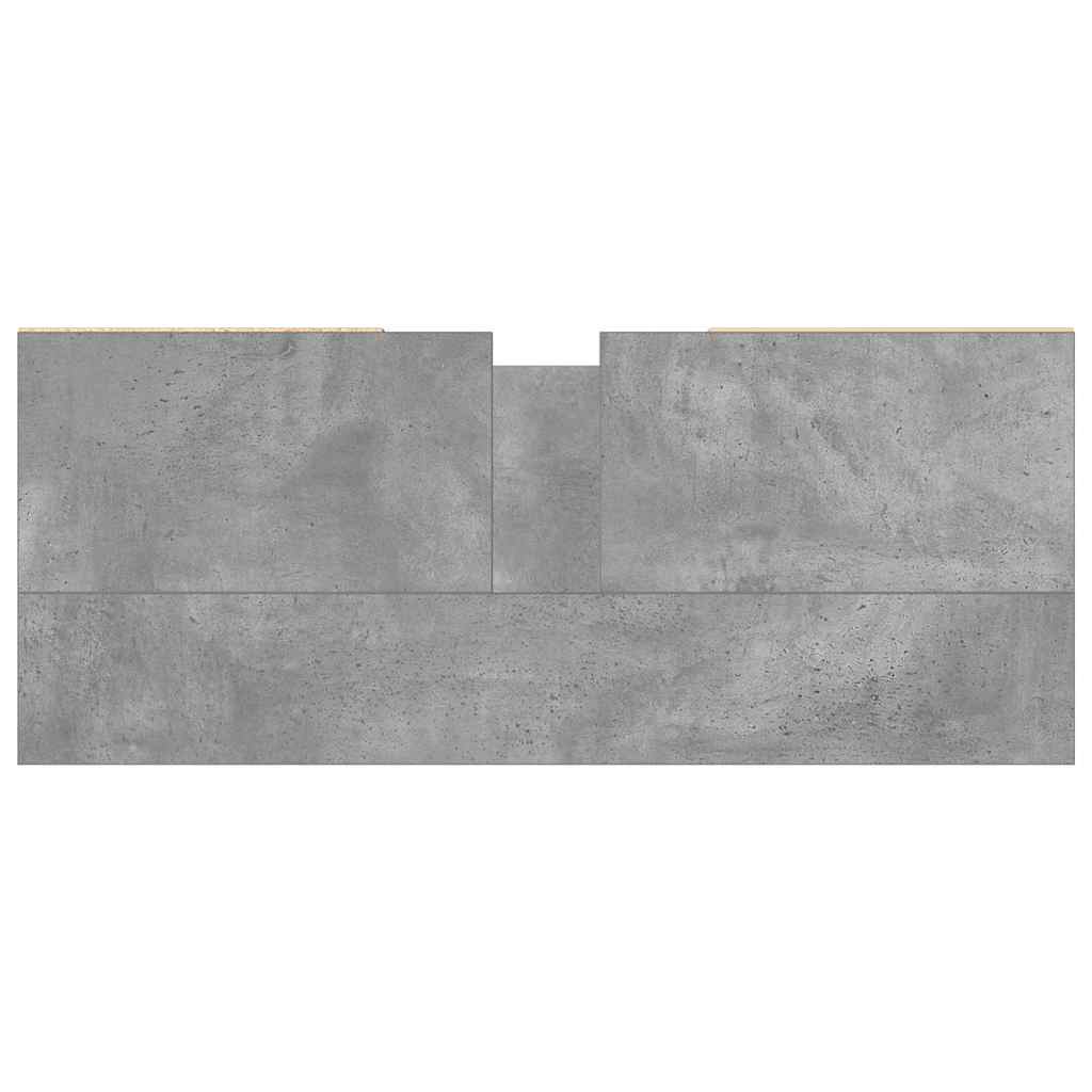underskab til badeværelse 80x33x60 cm konstrueret træ betongrå