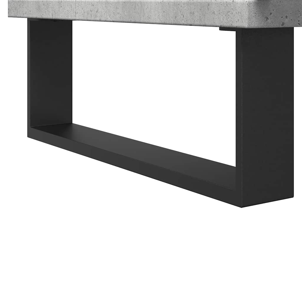 underskab til badeværelse 80x33x60 cm konstrueret træ betongrå