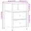 sengeborde 2 stk. 34x35,5x50 cm konstrueret træ antikt trælook