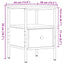 sengeborde 2 stk. 34x36x50 cm konstrueret træ gammelt trælook