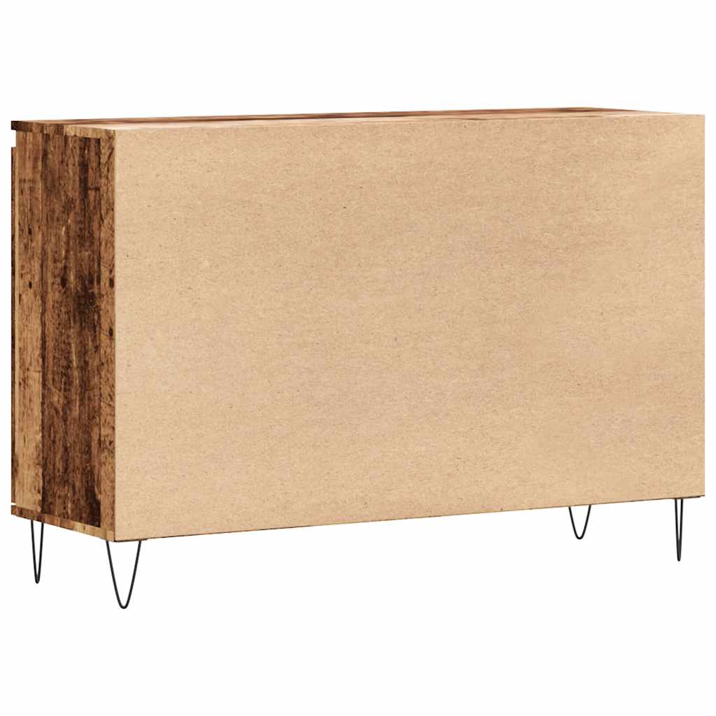 skænk 101,5x35x70 cm konstrueret træ gammelt trælook