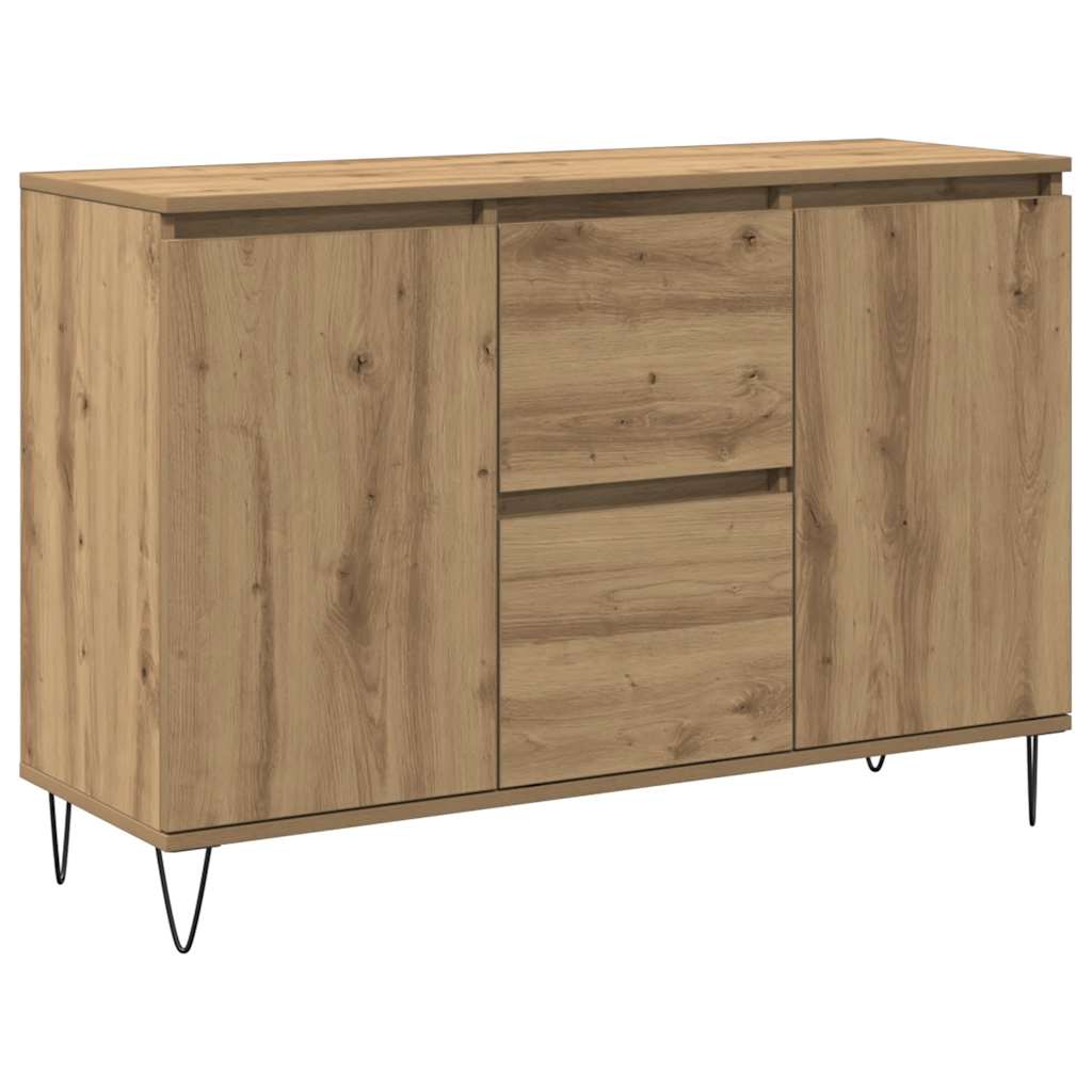 skænk 101,5x35x70 cm konstrueret træ kunsteg