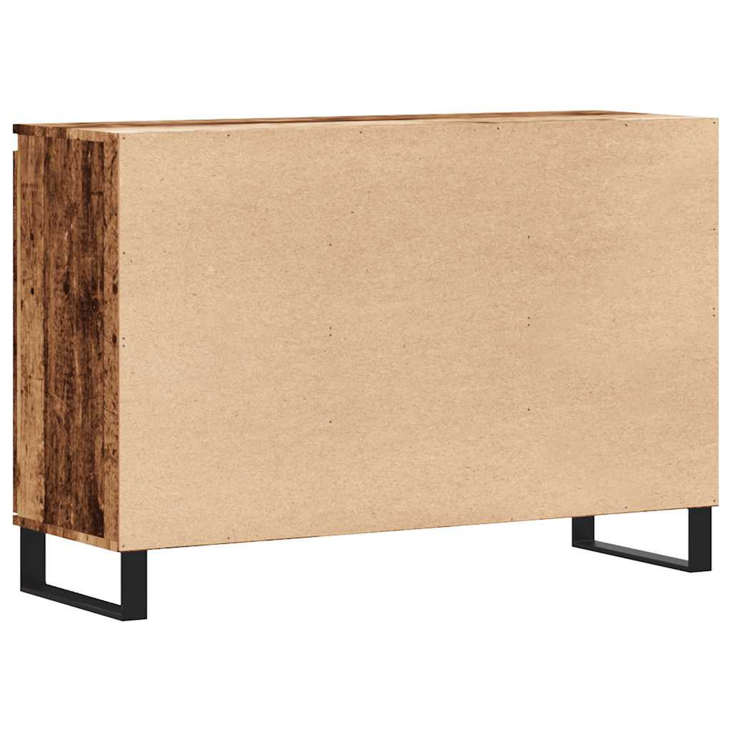 skænk 101,5x35x70 cm konstrueret træ gammelt trælook