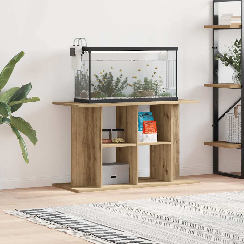 akvariestativ håndlavet eg 100x40x60 cm konstrueret træ billede