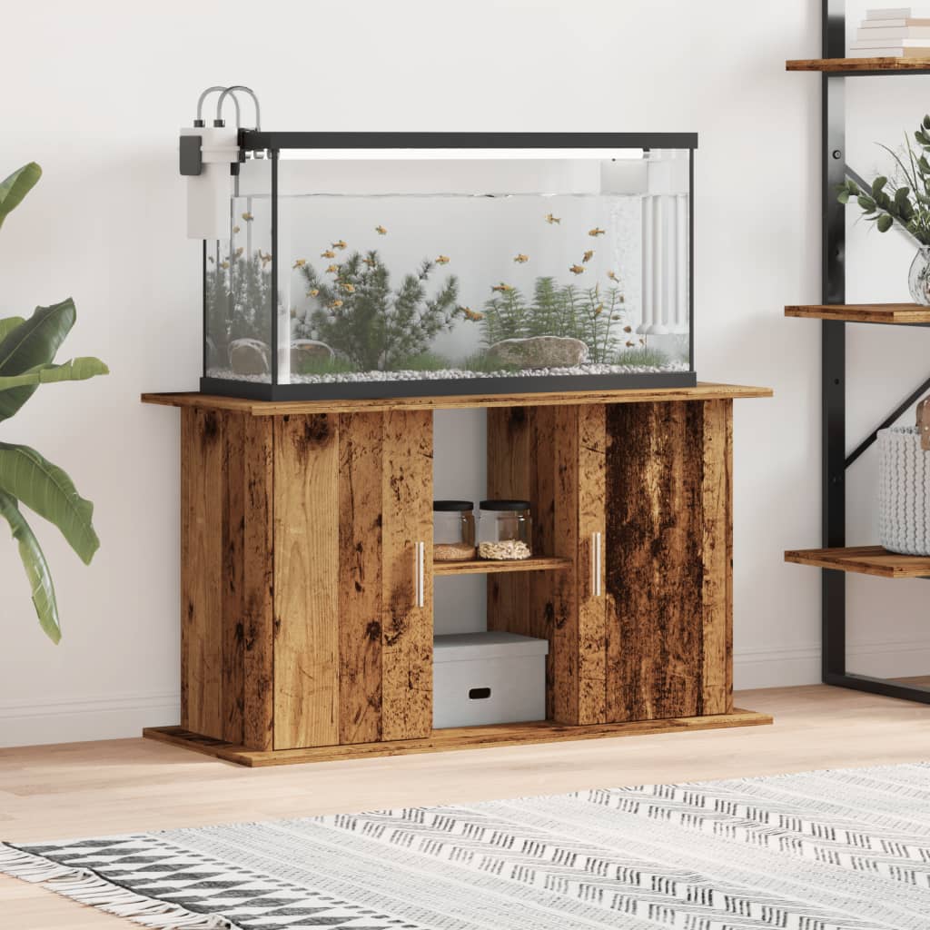 akvariebord 101x41x58 cm konstrueret træ antikt trælook billede