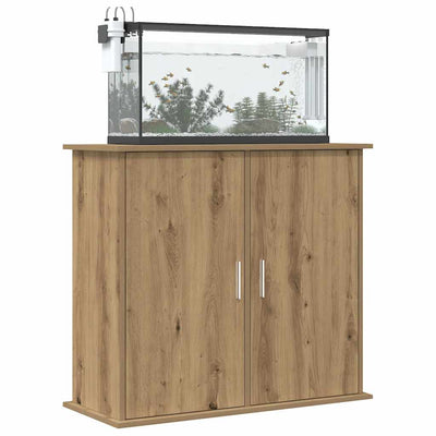 akvariestativ håndlavet eg 81x36x73 cm konstrueret træ