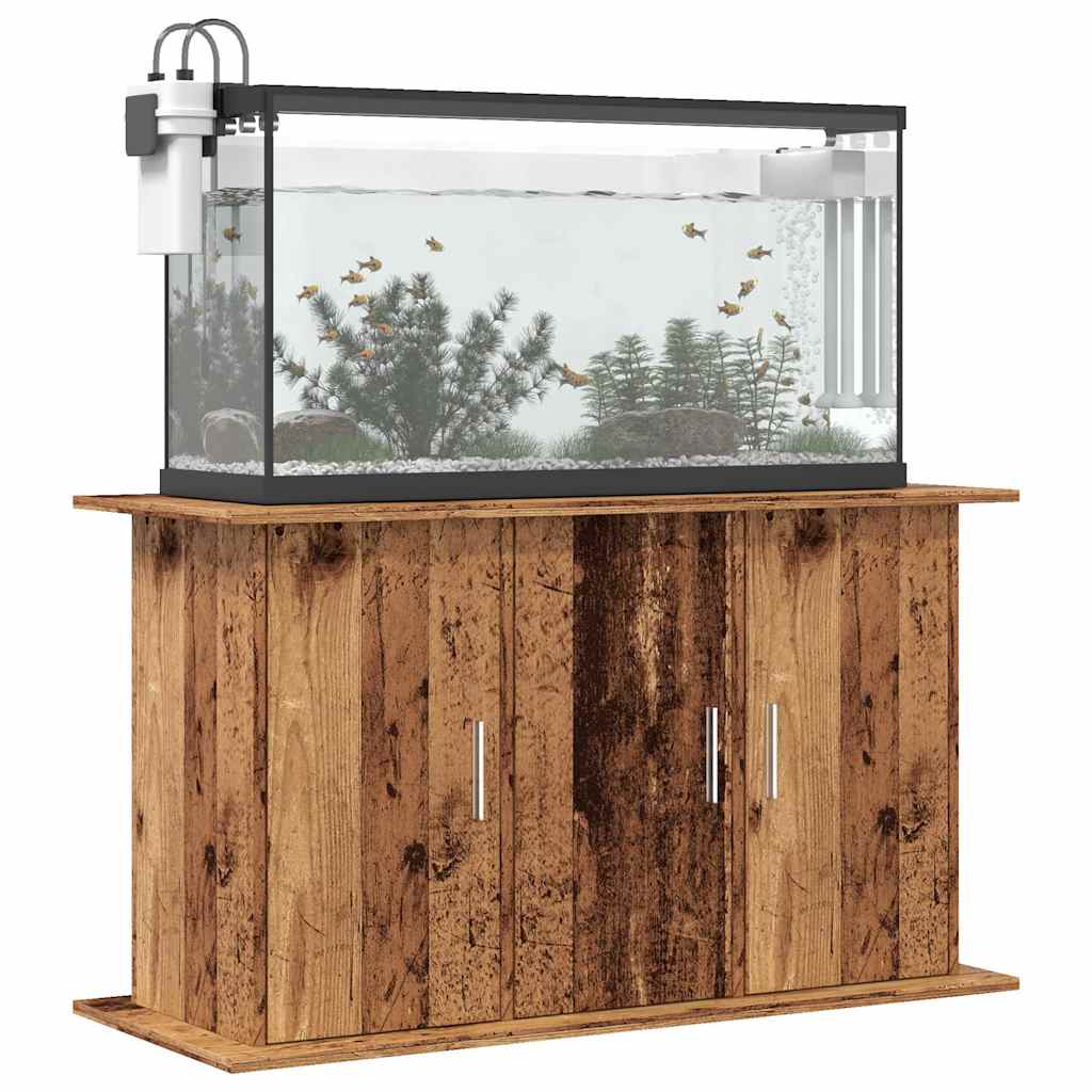 akvariebord 101x41x58 cm konstrueret træ antikt trælook