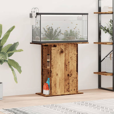 akvariestativ gammelt træ 36x75x72,5 cm konstrueret træ